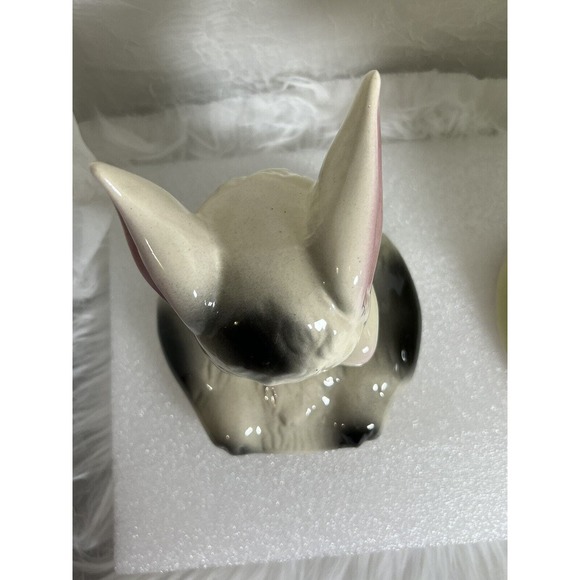 VINTAGE 1950'S RABBIT IN HAT - BISQUE USA. 12" COOKIE JAR - Picture 4 of 12